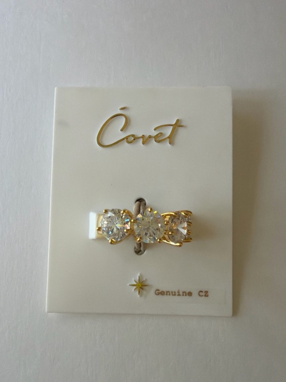 NWT Covet Ring with Sparkling Genuine CZ Stones - Size 6